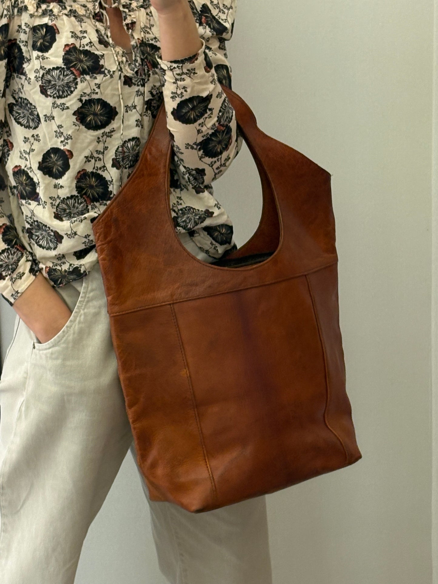 Bolso de hombro piel