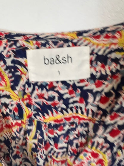 BA&SH. Vestido estampado doble textura T.1(S)