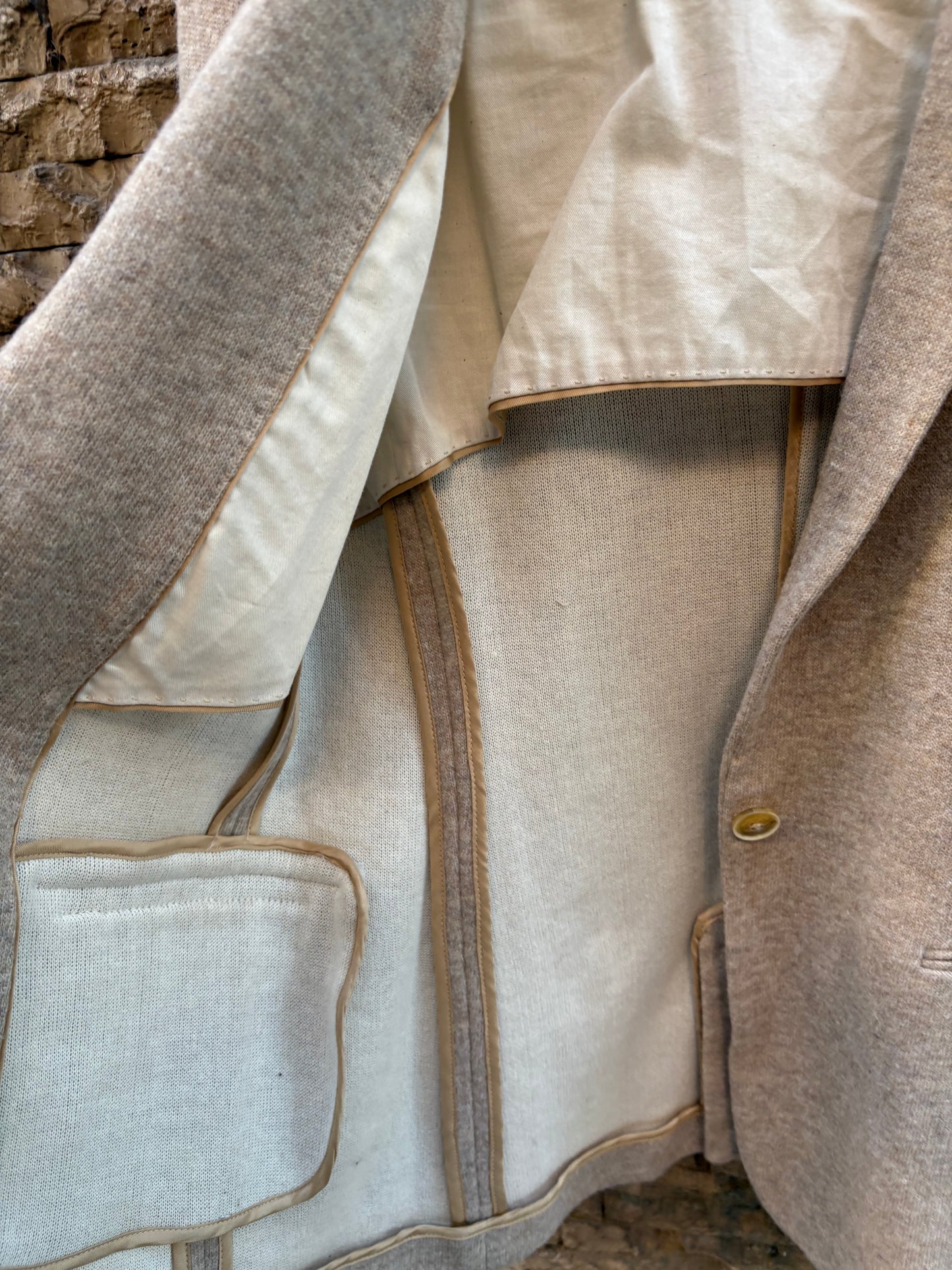 MASSIMO DUTTI. Blazer beige mezcla . T S