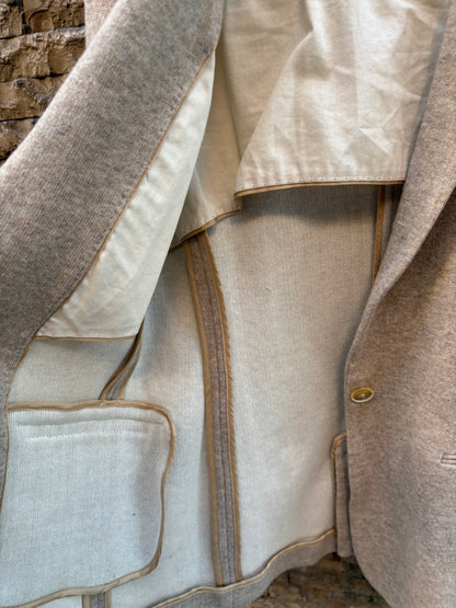 MASSIMO DUTTI. Blazer beige mezcla . T S