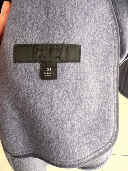 UNIQLO. Abrigo azul/morado lana mezcla. T XS (S)