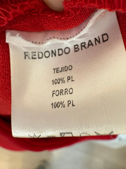 REDONDO BRAND. Red pleated trousers. TS