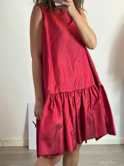 NIHIL OBSTAT. Vestido midi seda volante T.u(M)