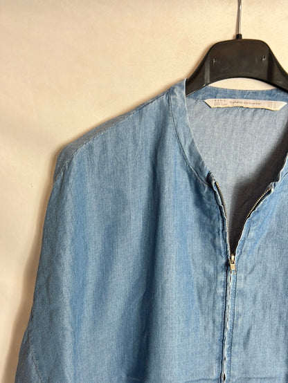 ZARA. Fine denim bomber jacket. TM