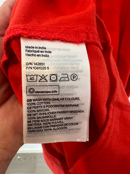 H&amp;M. Long red dress with rope detail and neckline, size XXL