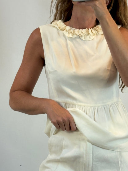 COAST WEBER AHAUS. Top color crudo detalle cuello