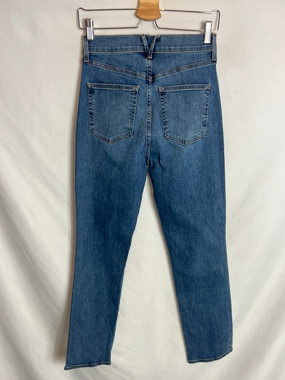 VERONICA BEARD. Denim pitillo abotonad cintura alta. T 27 (36)