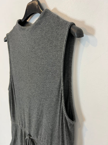 SPARKLE&FADE. Mono corto gris canalé. T M