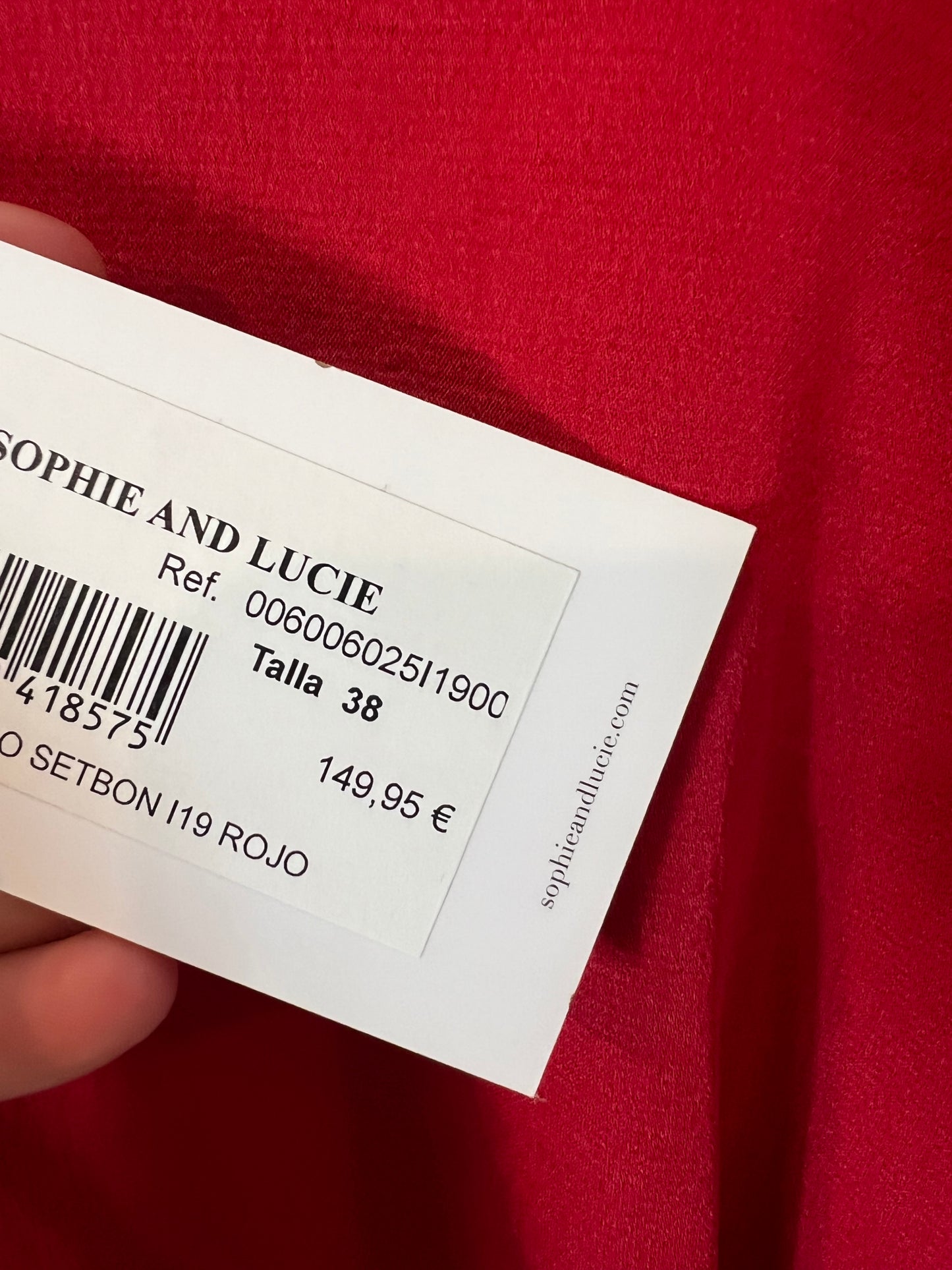 SOPHIE&LUCIE. top rojo botones T.38