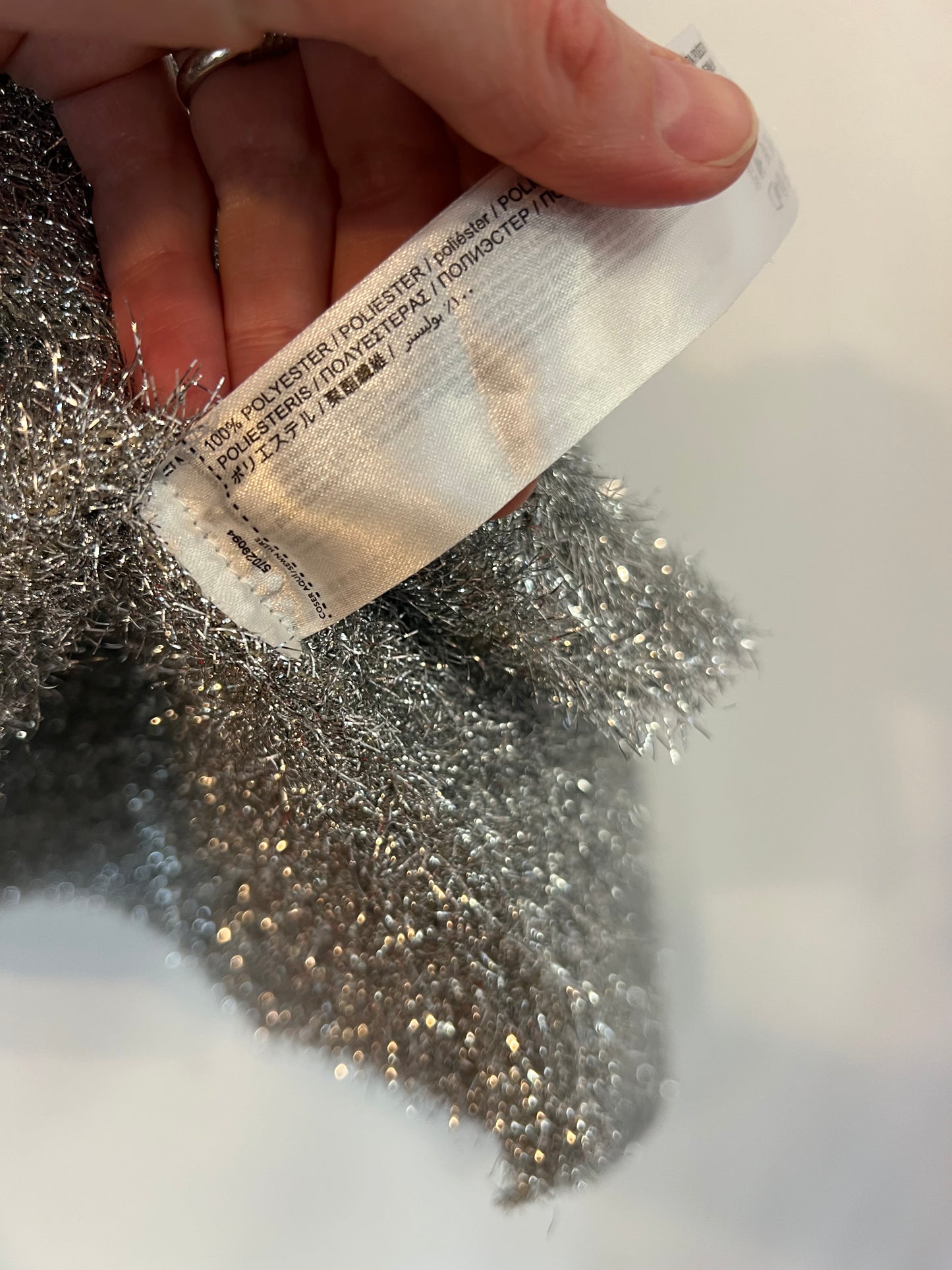 MANGO. Jersey plateado textura