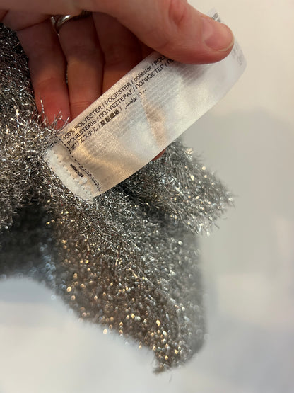 MANGO. Jersey plateado textura