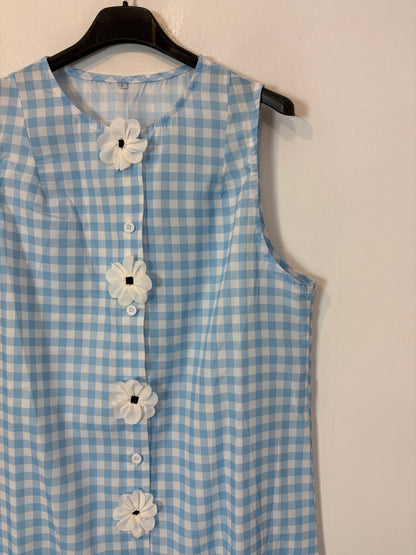 OTRAS. Vestido largo vichy abotonado