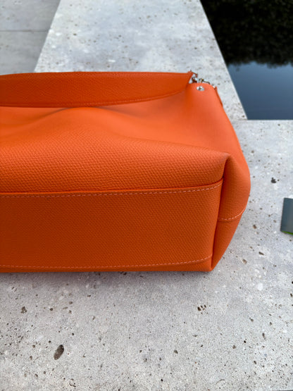 LONGCHAMP. Bolso naranja de hombro