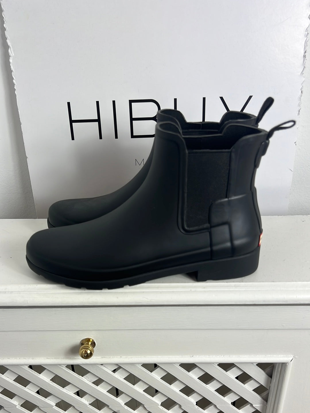 HUNTER. Botines lluvia negros. T 40/41