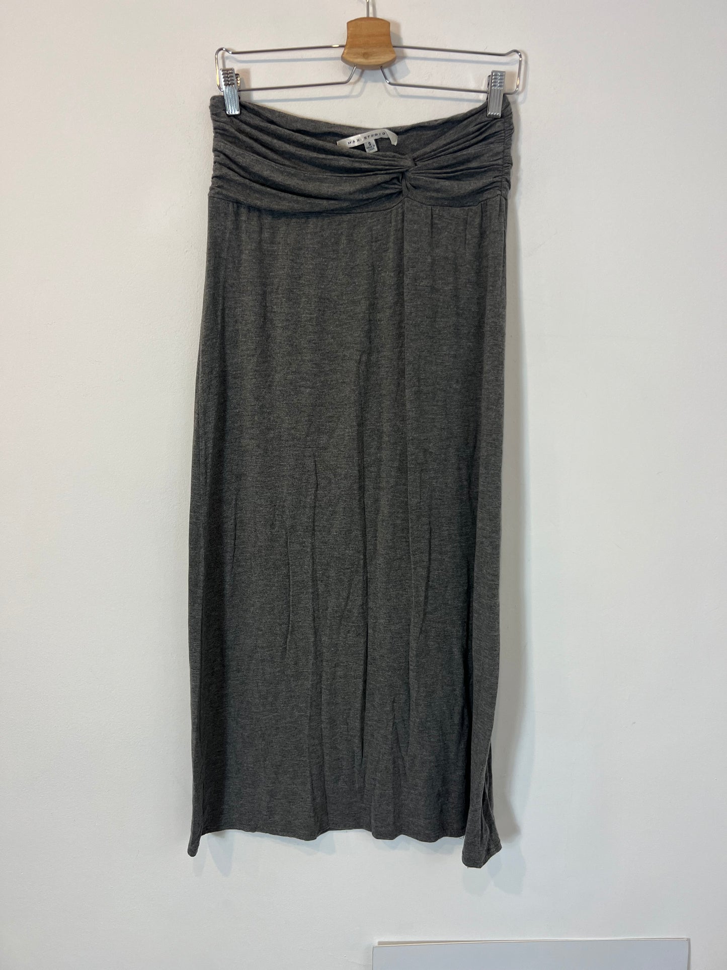 MAX STUDIO. Falda larga gris punto elástico. T S