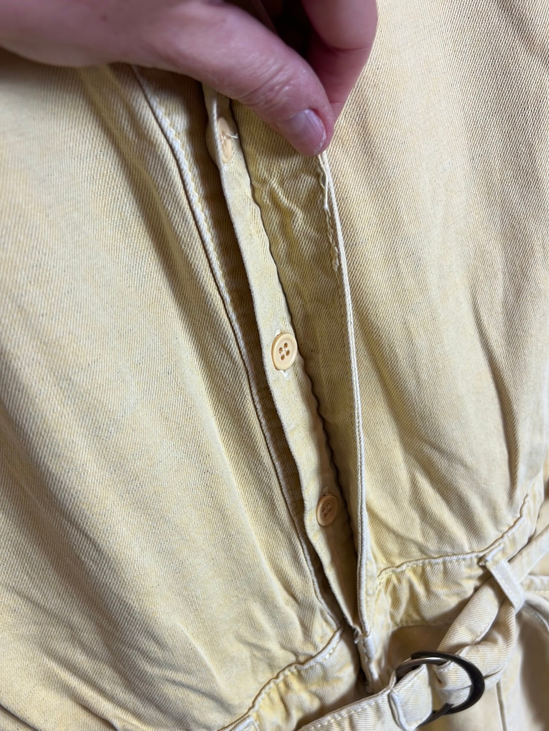 BA&SH. Mono amarillo denim efecto desgastado. T 3(M)