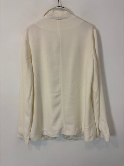 BA&SH. Blazer blanca solapa satinada.