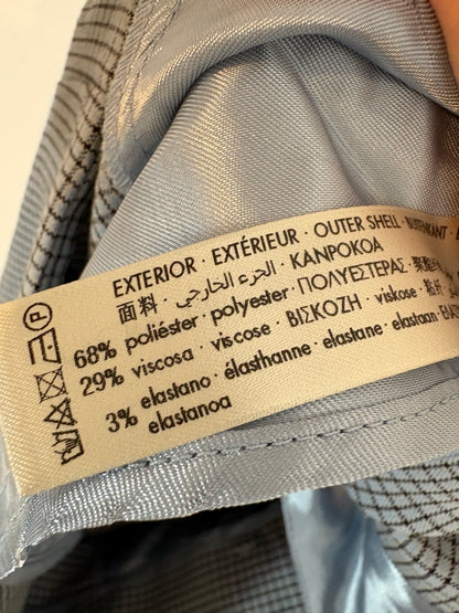 UTERQÜE. Pantalón azul claro cuadros