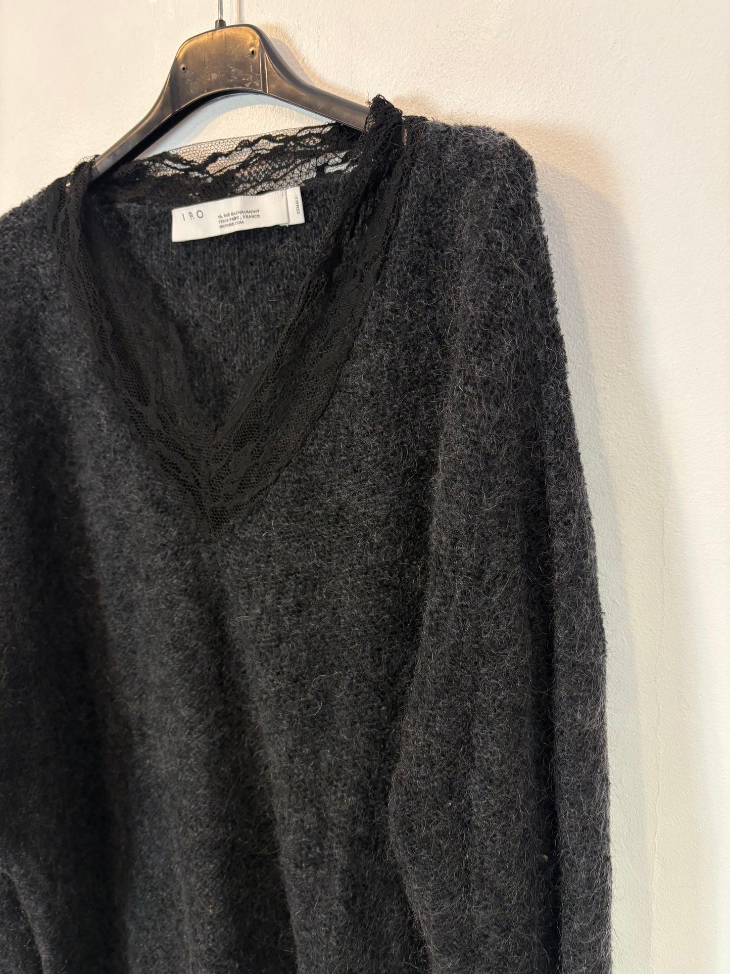 IRO. Jersey  marengo encaje