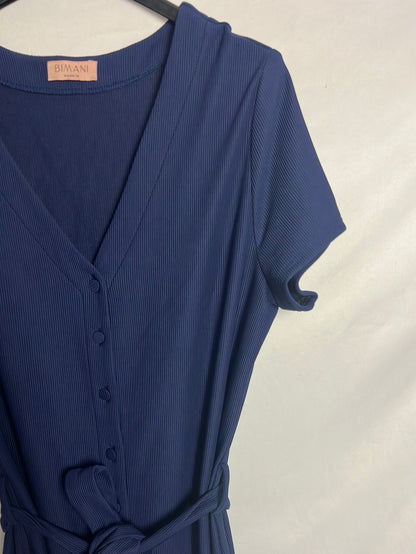 BIMANI. Long blue buttoned dress. TL