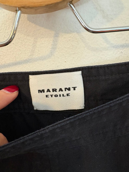 ISABEL MARANT. Falda midi negra asimétrica