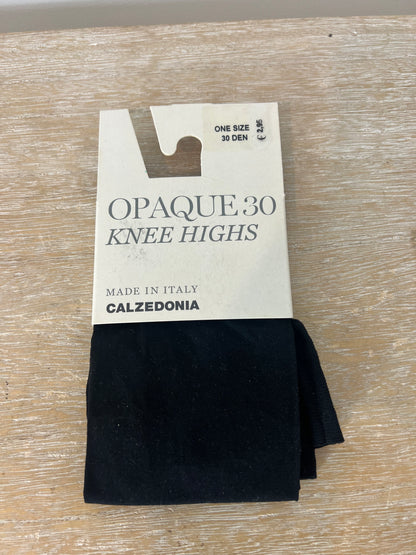 CALZEDONIA. Calcetines negros media T.u