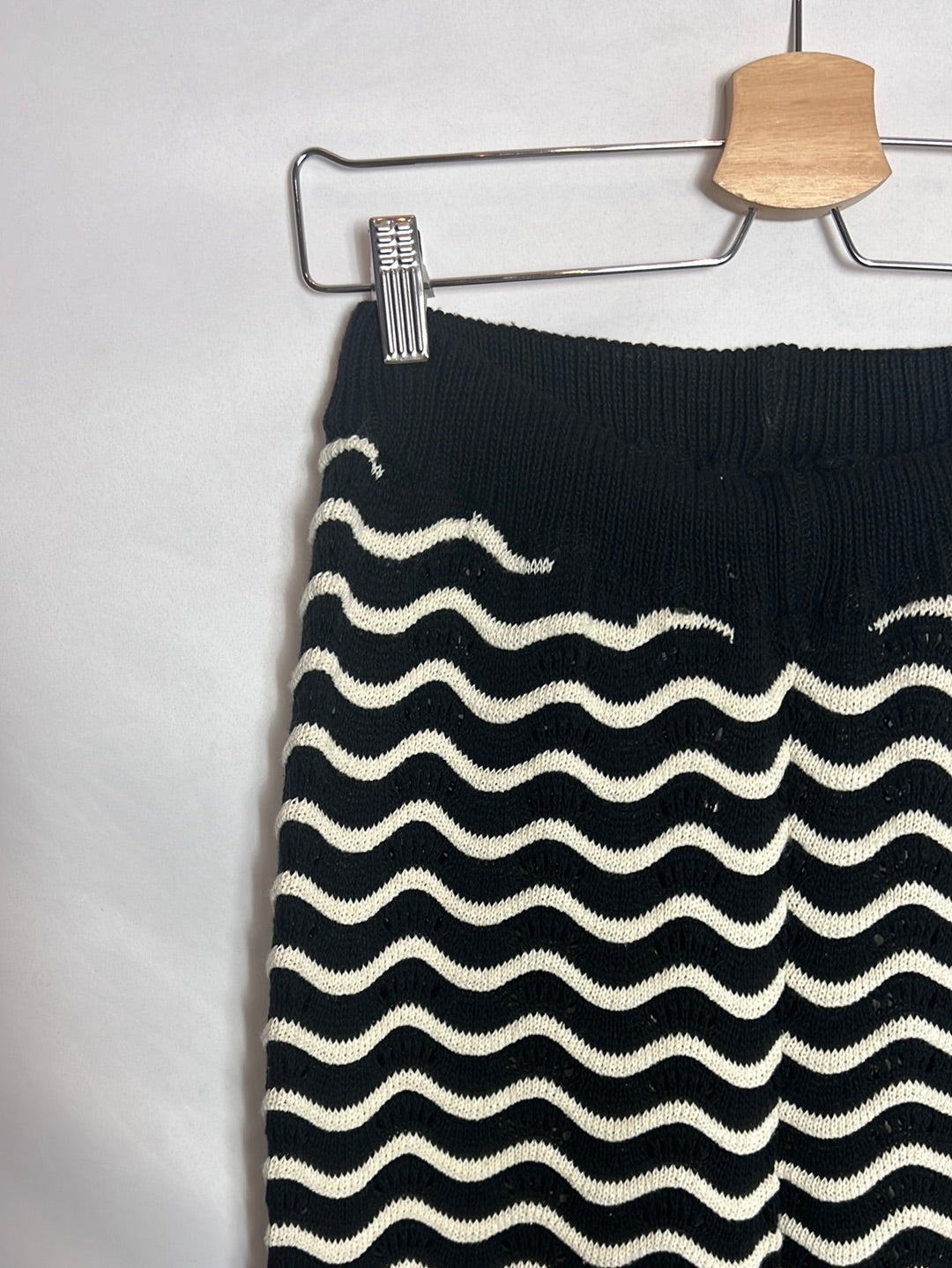 OTRAS. Total look crochet bicolor zig zag. T S/M