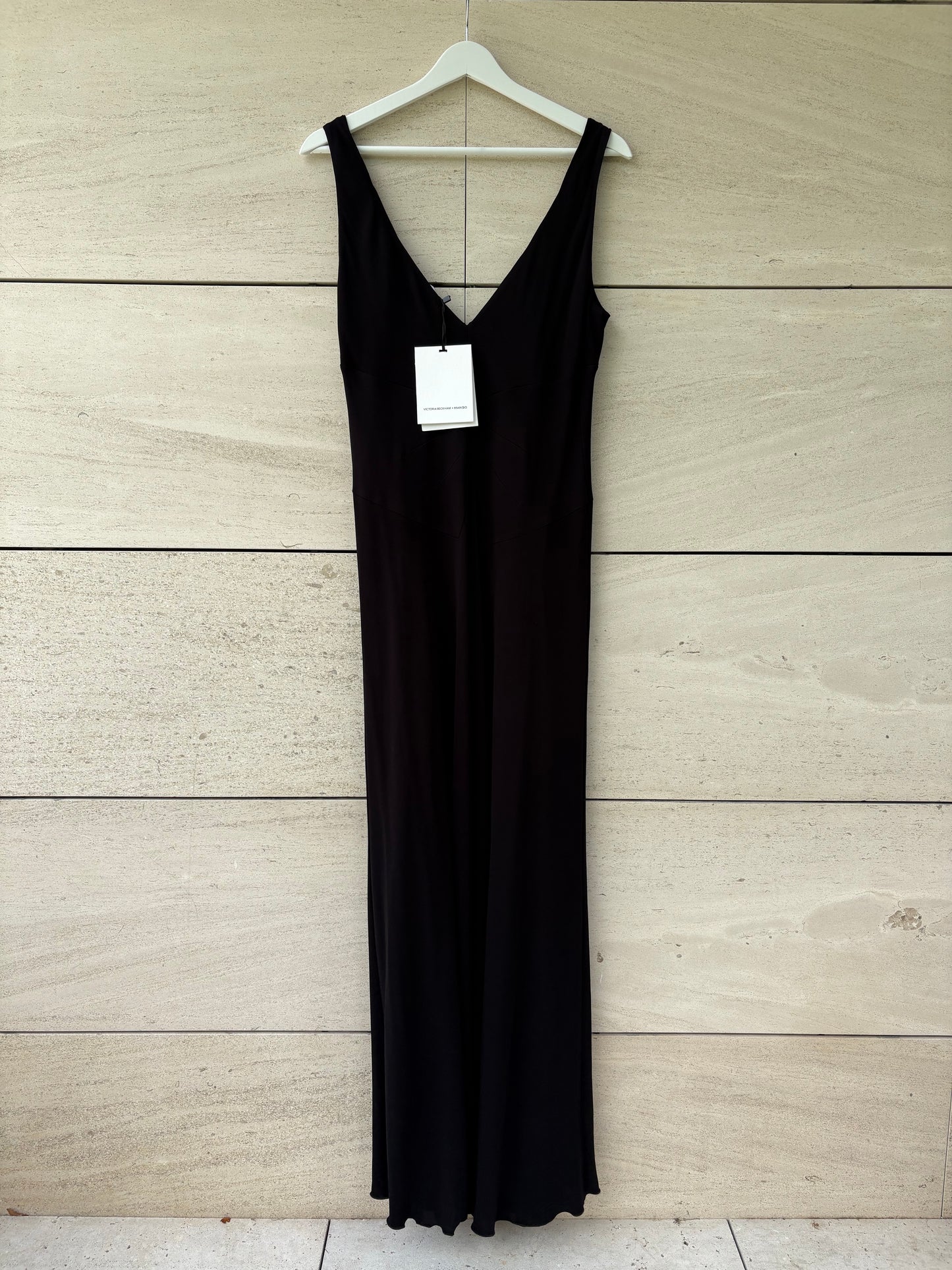 VICTORIA BECKHAM x MANGO. Vestido punto escote drapeado