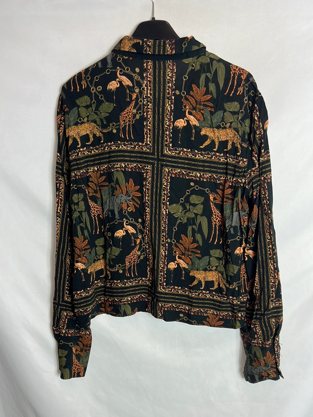 ZARA. Animal print blouse, size XL (m/l)