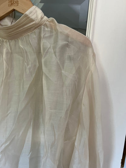 Beige blouse with perking collar Your (s/m)