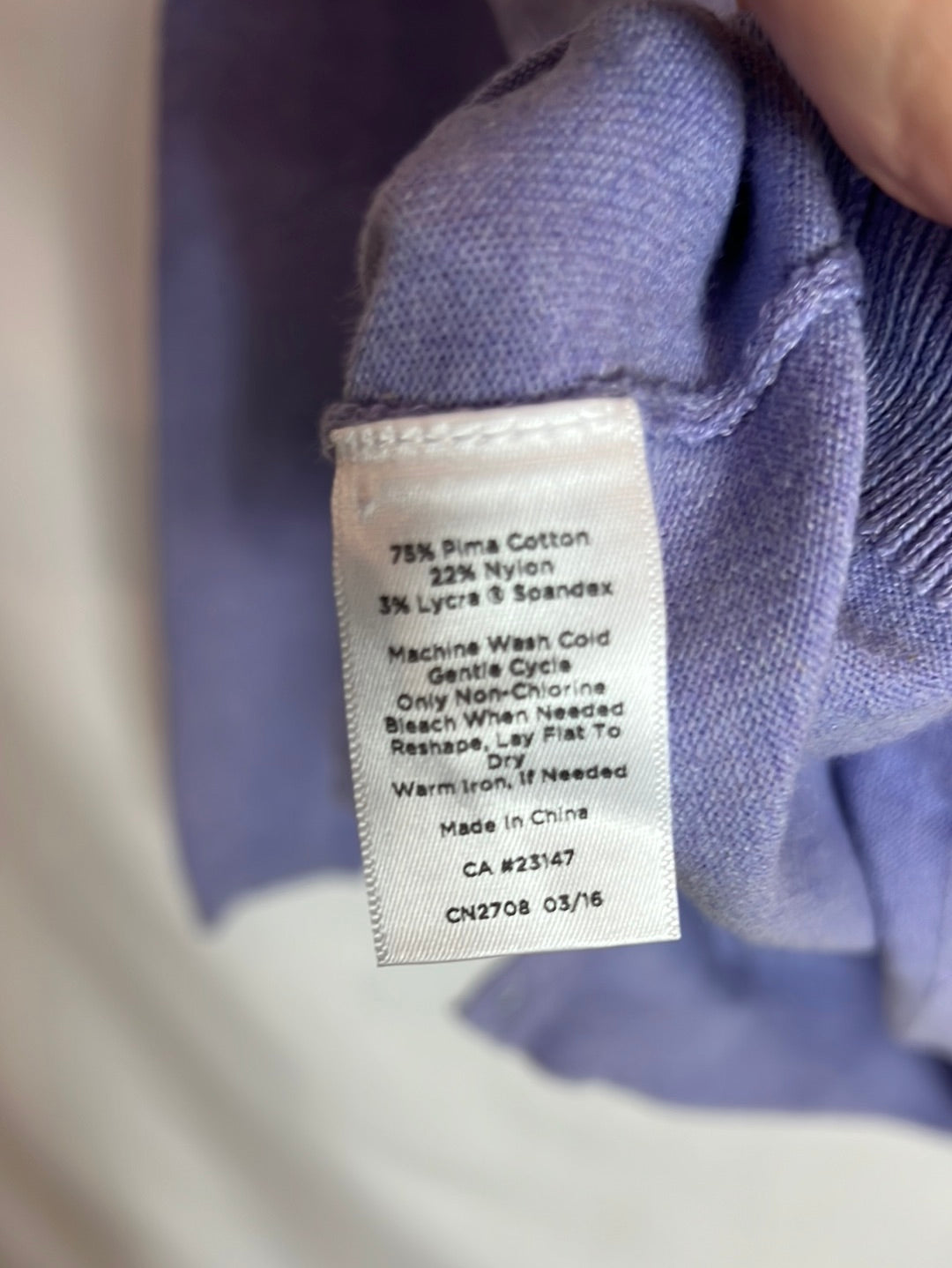 TALBOTS. Rebeca morada jaspeada. T S