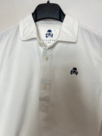 SCALPERS. White logo T-shirt. Age 8