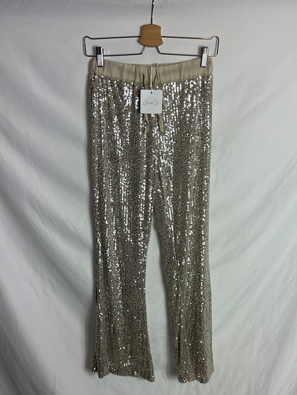 CARLOTA & CO. Pantalón mini lentejuelas fluido. TU (M)