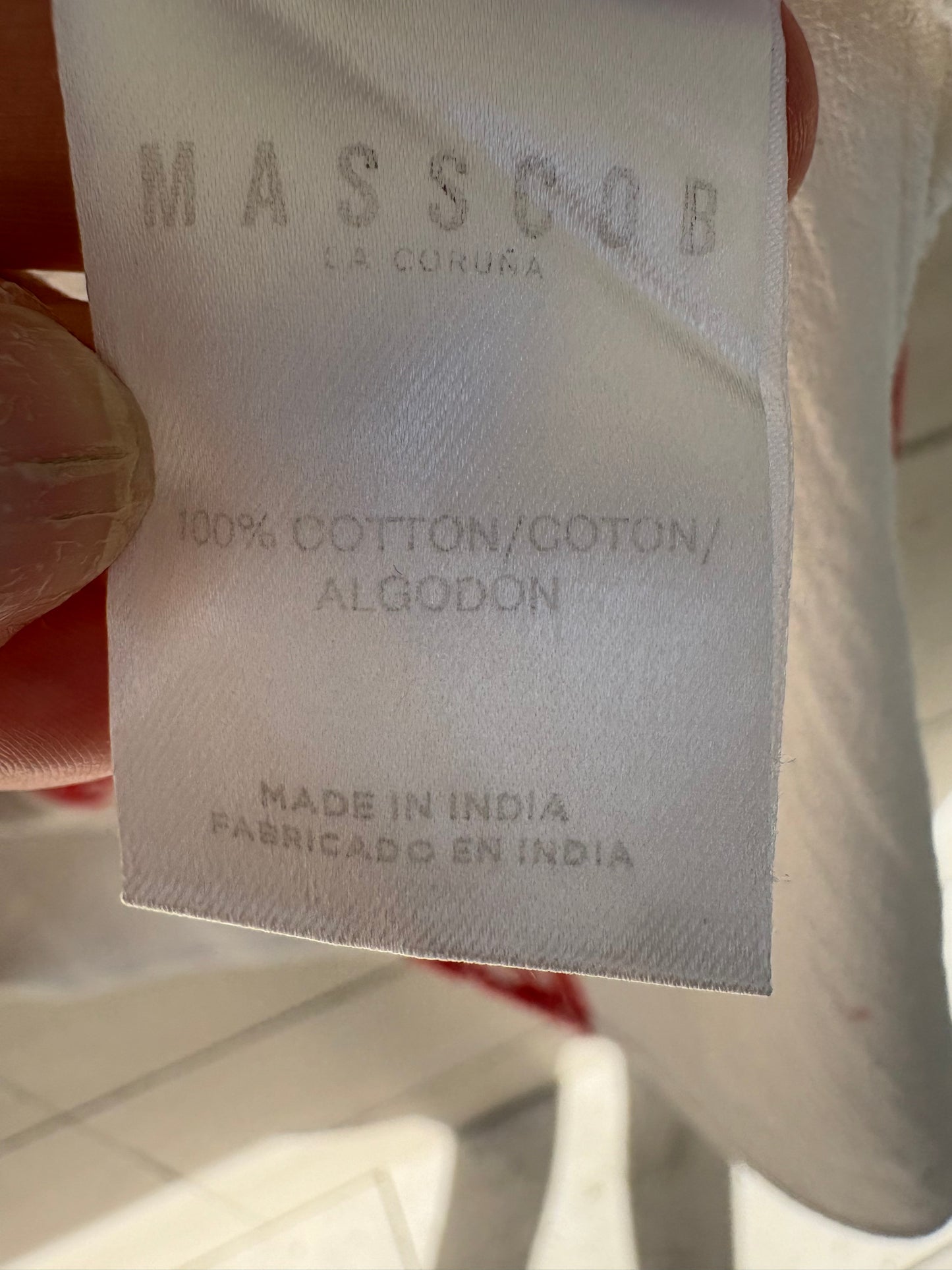 MASSCOB. Top algodón punto de cruz. T S