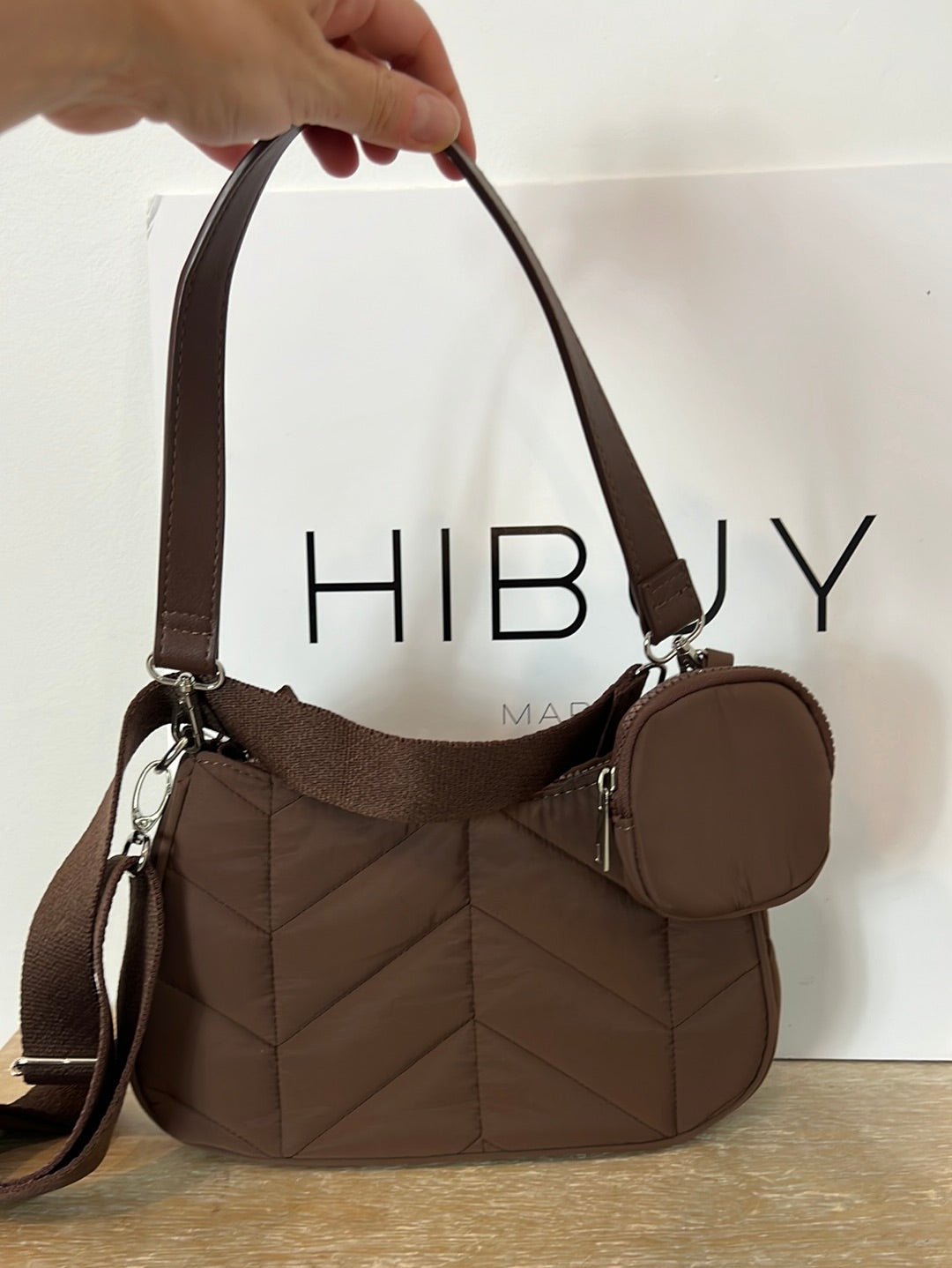 PRIMARK. Bolso marrón guateado