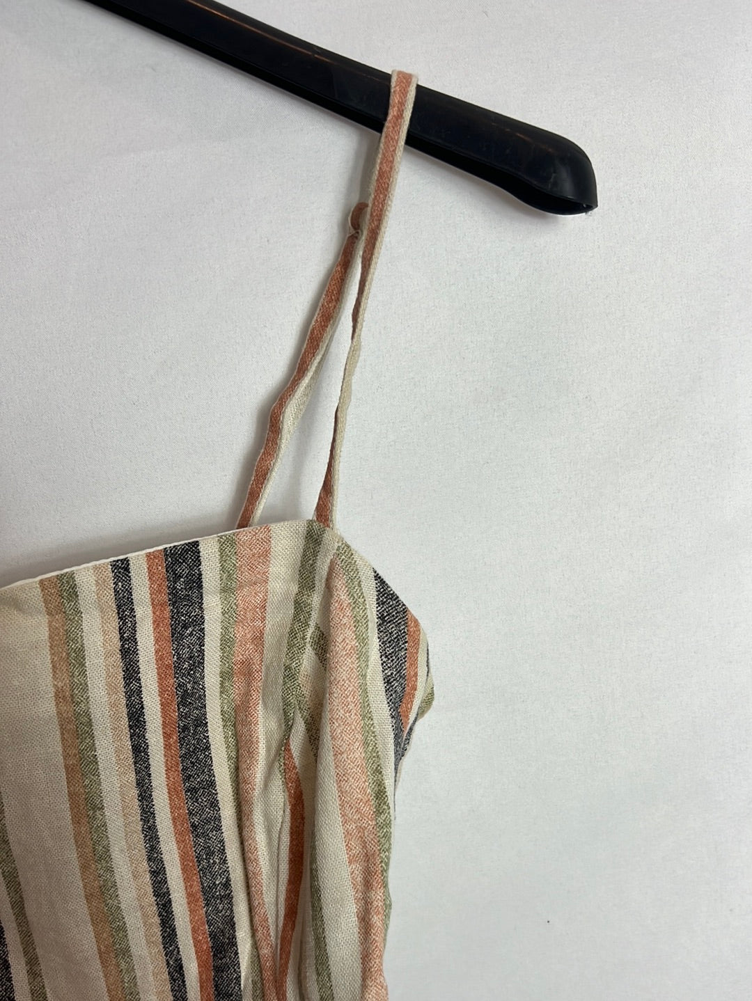 STRADIVARIUS . Crop top rayas efecto Lino. T XS