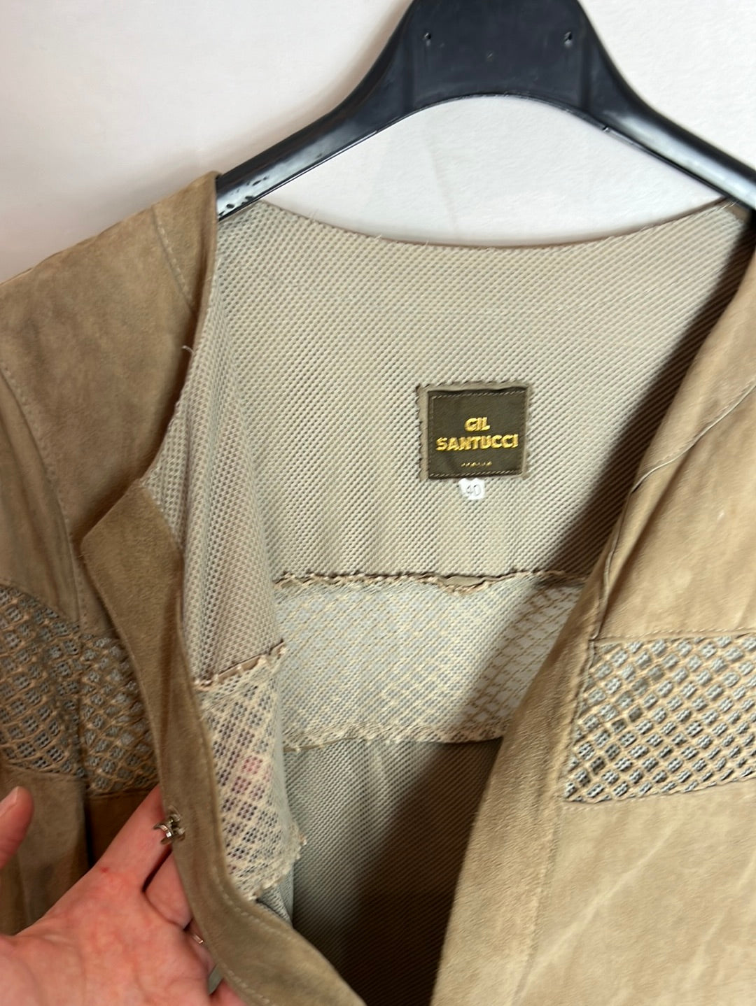 GIL SANTUCCI. Double-textured jacket, size 40(s)