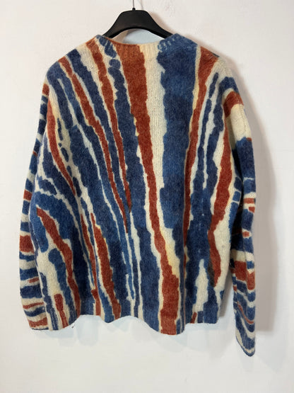SEZANE. Multi-tone printed Ts sweater