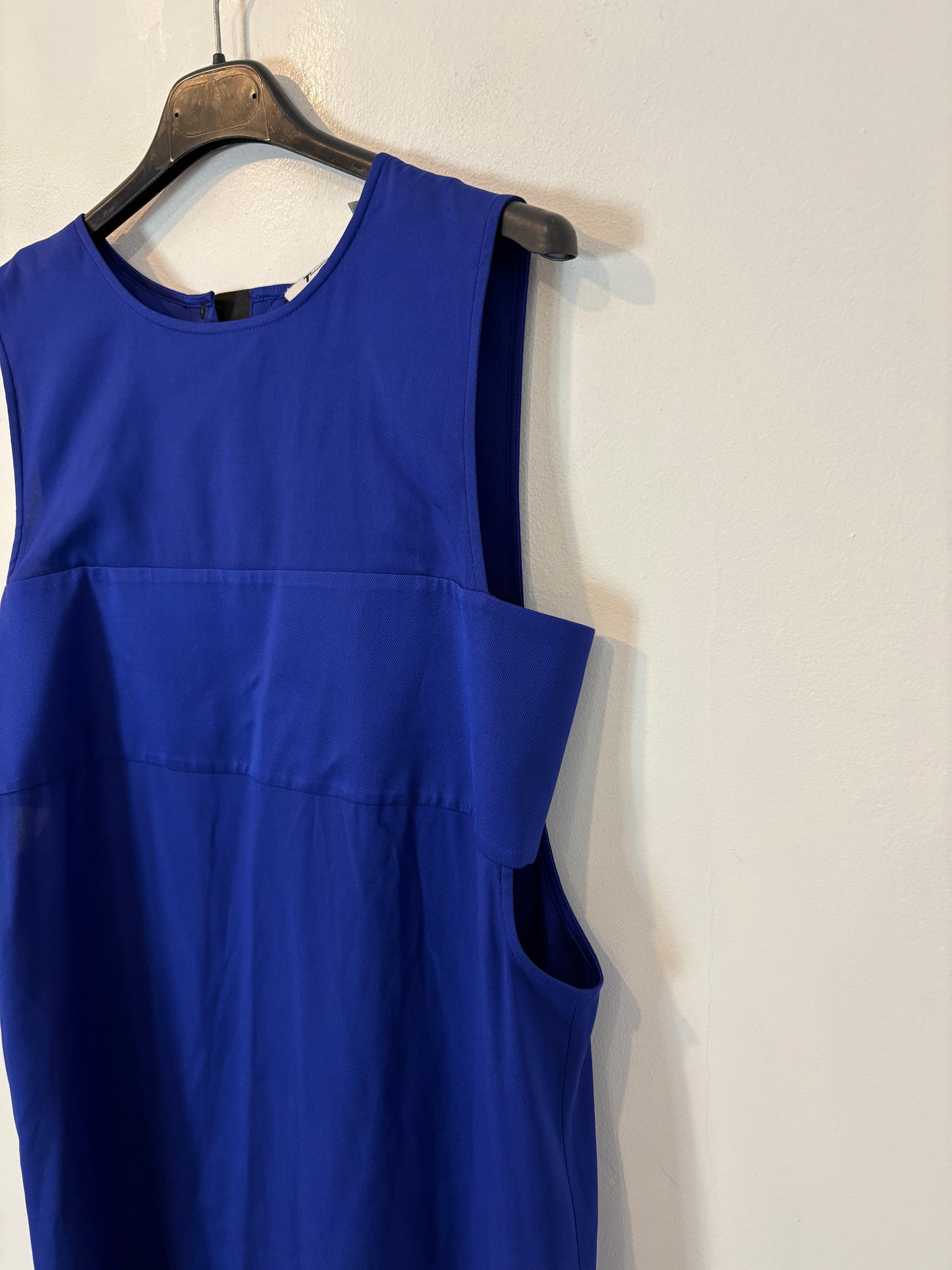 ALEXANDER WANG. Vestido seda azul aberturas