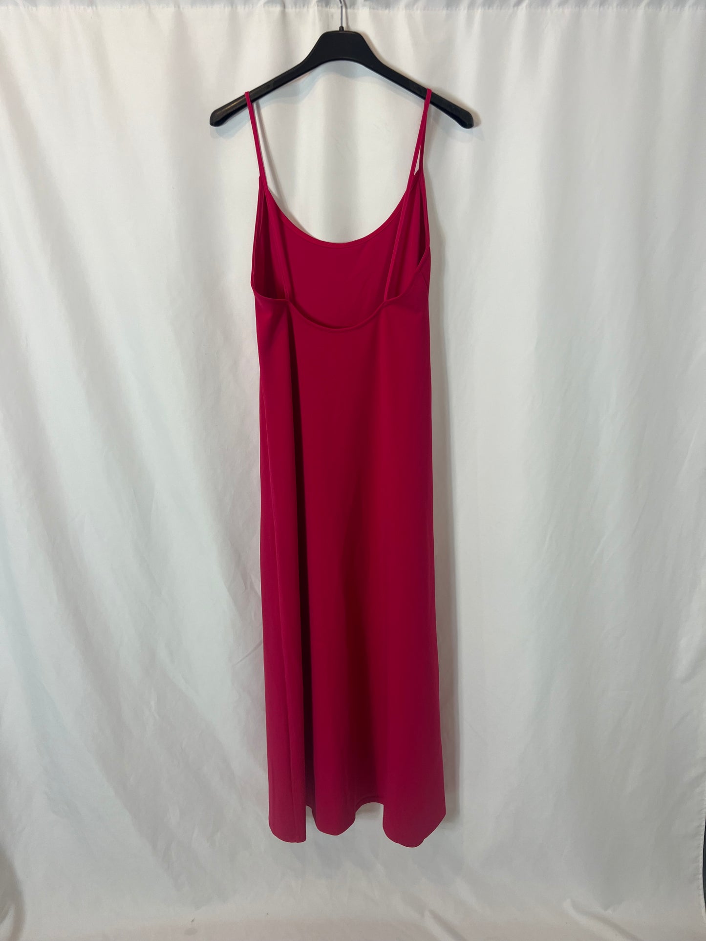 ZARA. Vestido midi rosa. T S