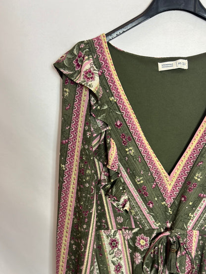 SPRINGFIELD. Vestido midi estampado . T XS(S/M)