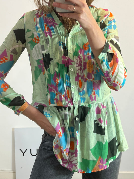 ETRO. Blusa estampada flores. T 40 (M)