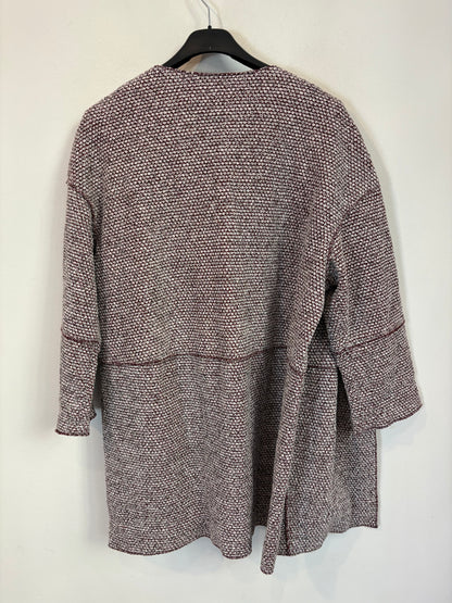 BIMBA Y LOLA. chaqueta textura burdeos