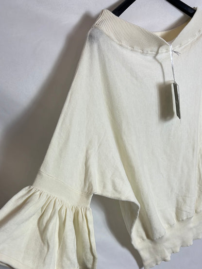 PAUL&JOE . Top algodón manga volante. T M