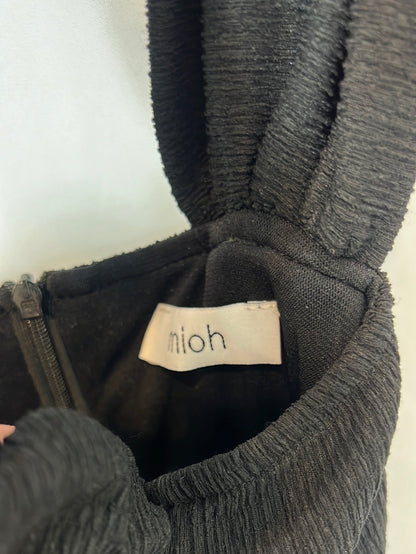 MIOH. Vestido negro escote cruzado. T XS