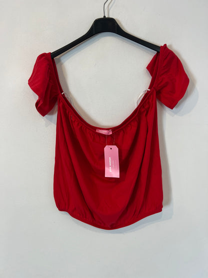 PINK WOMAN. top rojo hombros (VARIAS TALLAS)