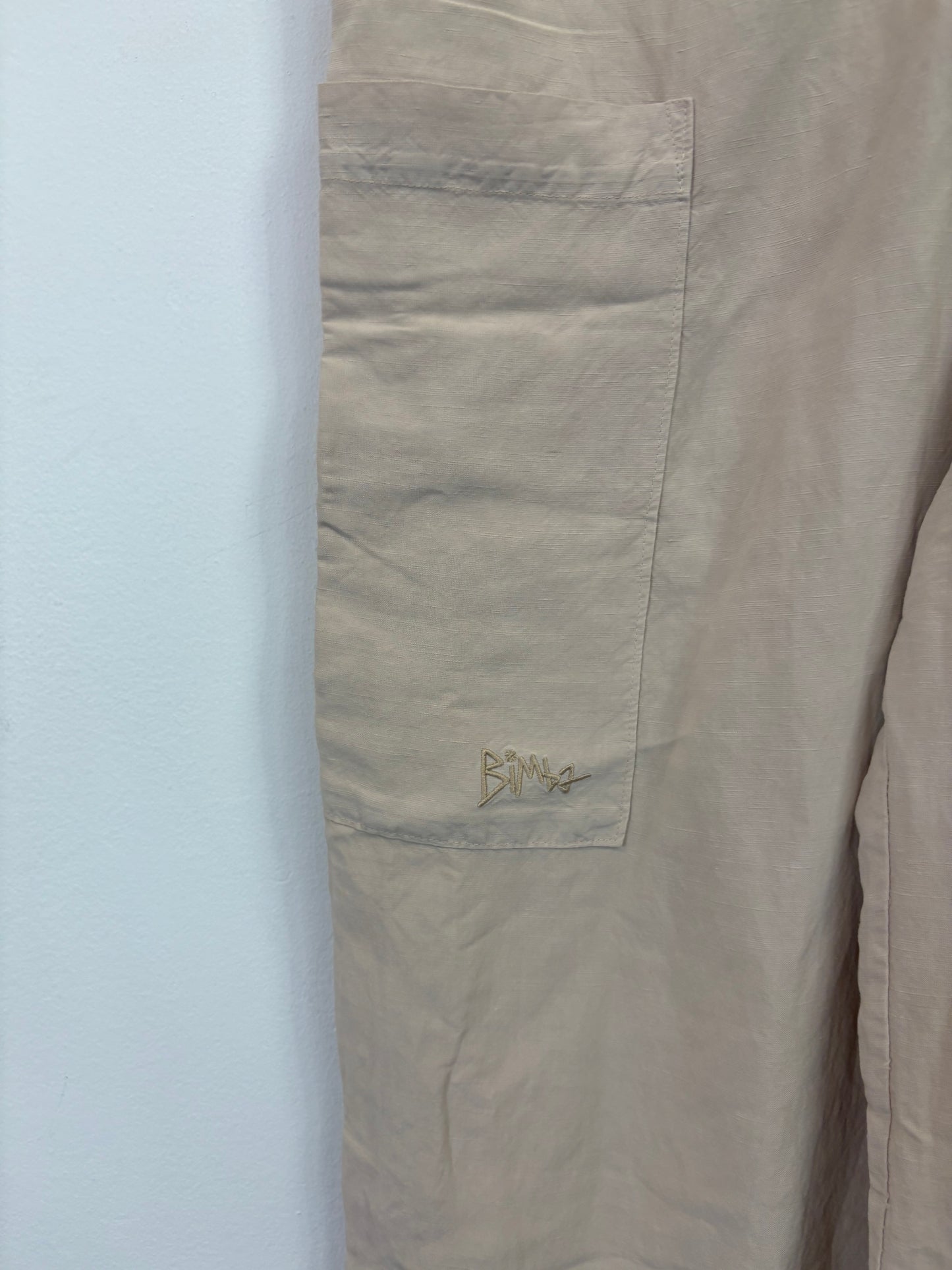 BIMBA Y LOLA. Beige linen jumpsuit. TS