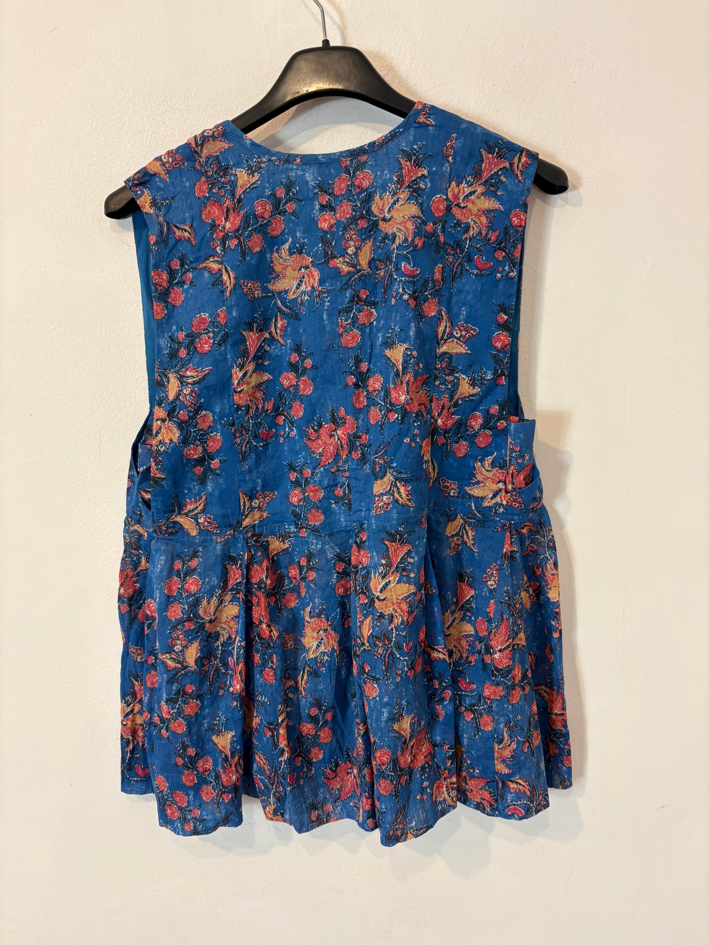 ISABEL MARANT. Blue floral top T.36