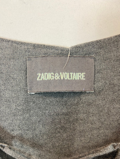 ZADIG&VOLTAIRE. Jersey gris seda y cashmere. T S