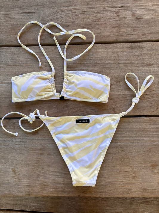SALTY PEOPLE. Bikini estampado bicolor